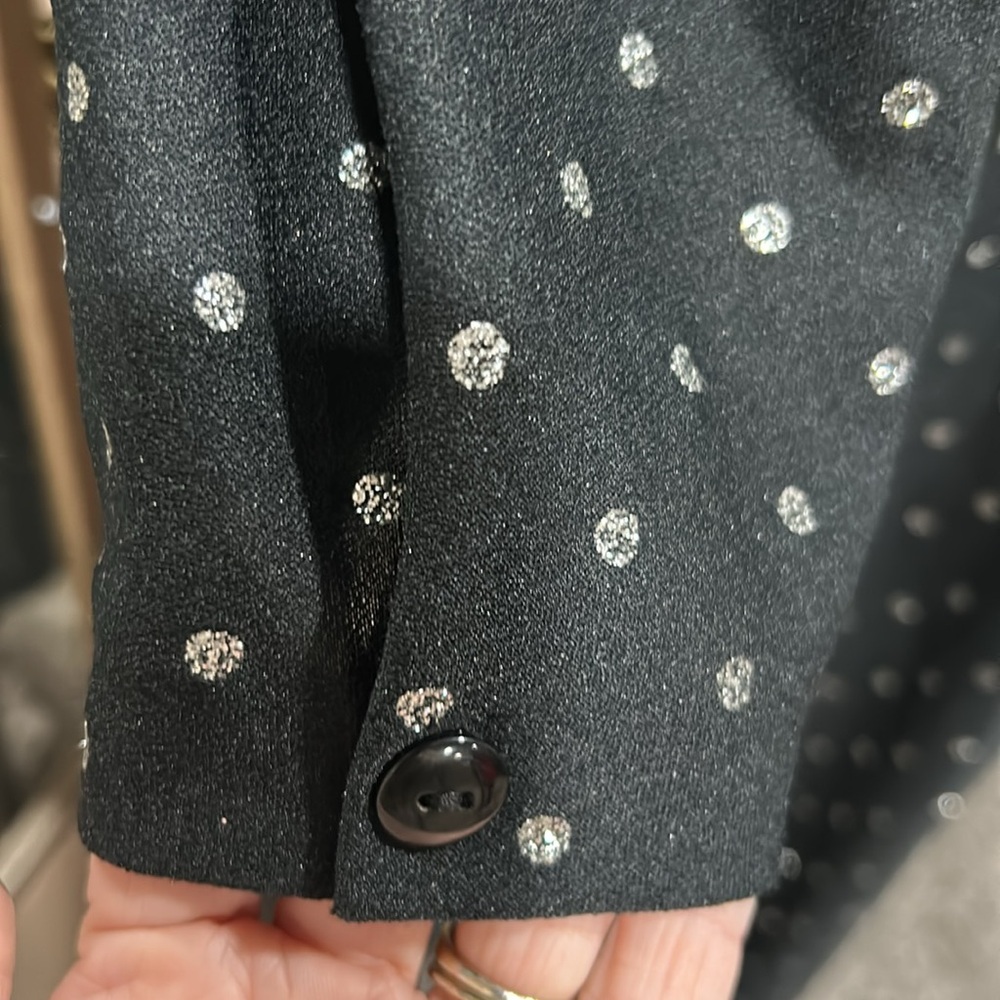Jenny black with silver sparkling dots size XL. Vintage. - Picture 4 of 8